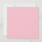 Rosa Elefantenstreifen Geburtstagsfeier Einladung (Rückseite)
