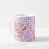 Rosa Elefantentasse Kaffeetasse (Vorderseite Links)