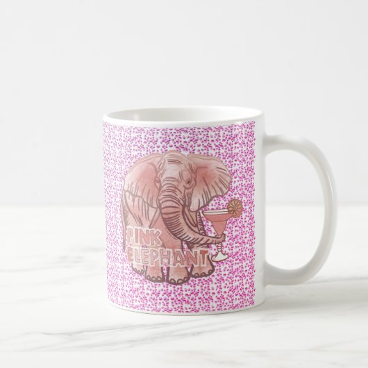 Rosa Elefantentasse Kaffeetasse (Rechts)