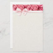 Rosa Elegance 2 Briefpapier (Vorne/Hinten)