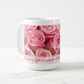 Rosa Elegance - Anpassen Kaffeetasse (Vorderseite Links)