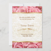 Rosa Elegance - Dusche Save The Date (Vorderseite)