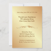 Rosa Elegance - Dusche Save The Date (Rückseite)