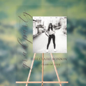 Rosa Elegance Graduation Party Acrylschild (Neutral)