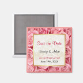 Rosa Elegance Magnet (Vorderseite/Rückseite)