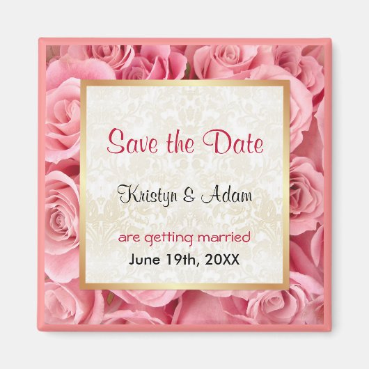 Rosa Elegance Magnet (Vorne)