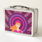 Rosa Elegance Niedlich Metall Brotdose (Rückseite)