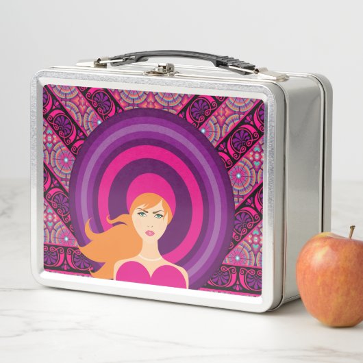 Rosa Elegance Niedlich Metall Brotdose (Beispiel)