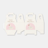 Rosa Elegant Boho Arch Princess Swan Baby Dusche Geschenkschachtel (Ungefaltet)