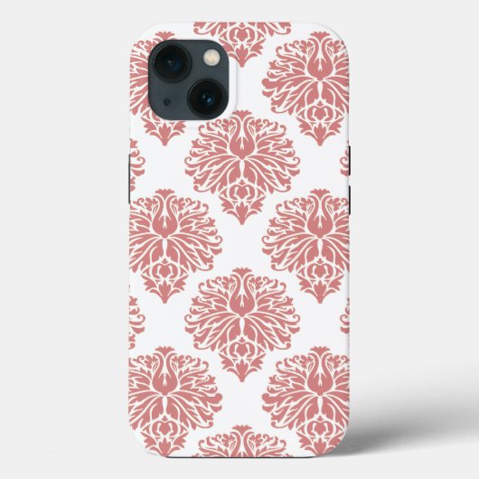 Rosa Elegant Damask Case-Mate iPhone Hülle (Rückseite)