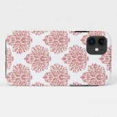 Rosa Elegant Damask Case-Mate iPhone Hülle (Rückseite (Horizontal))