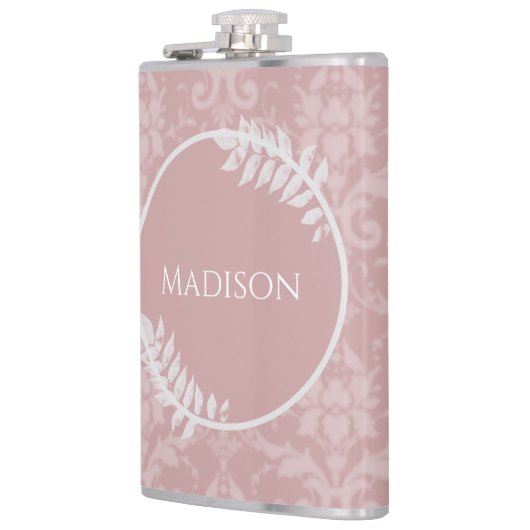 Rosa Elegant Damask Flask Flachmann (Links)