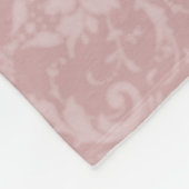 Rosa Elegant Damask Personalisiert Fleece Blanket (Ecke)