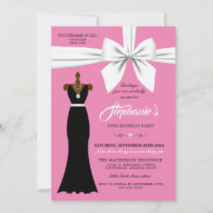 Rosa Elegant Fashion Tiffany Geburtstagseinladung Einladung
