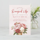 Rosa Elegant, florales Brautparty Invit Einladung (Stehend Vorderseite)