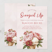 Rosa Elegant, florales Brautparty Invit Einladung (Vorne/Hinten)