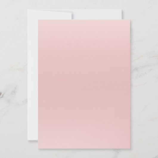 Rosa Elegant Girl Winter Baby Dusche Einladung (Rückseite)