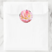 Rosa Elegant Lady [Round Seal] Runder Aufkleber (Tasche)