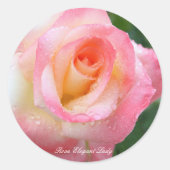 Rosa Elegant Lady [Round Seal] Runder Aufkleber (Vorderseite)