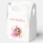 Rosa Elegant Meerjungfrau Starfish Babydusche Geschenkschachtel (Offen)