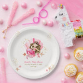 Rosa Elegant Meerjungfrau Starfish Babydusche Pappteller (Party)