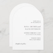 Rosa Elegant Moderne Hochzeit Einladung (Vorne/Hinten)