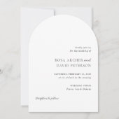 Rosa Elegant Moderne Hochzeit Einladung (Vorderseite)