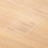 Rosa Elegant Moderne Hochzeit retten Datum Acryleinladungen (Ablage )