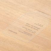 Rosa Elegant Moderne Hochzeit retten Datum Acryleinladungen (Ablage )