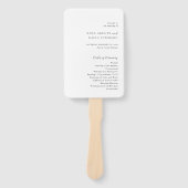 Rosa Elegant Modernes Hochzeitsprogramm Fächer (Vorderseite)