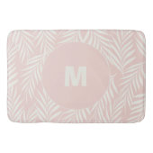 Rosa Elegant Palm Blätter Personalisiert Badematte (Vorderseite)