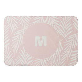 Rosa Elegant Palm Blätter Personalisiert Badematte