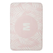 Rosa Elegant Palm Blätter Personalisiert Badematte (Vorderseite Vertikal)