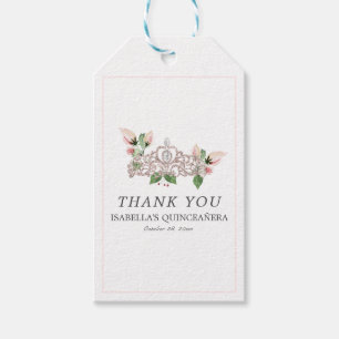 Rosa Elegant Quinceñera Geschenkanhänger
