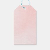 Rosa Elegant Quinceñera Geschenkanhänger (Rückseite)