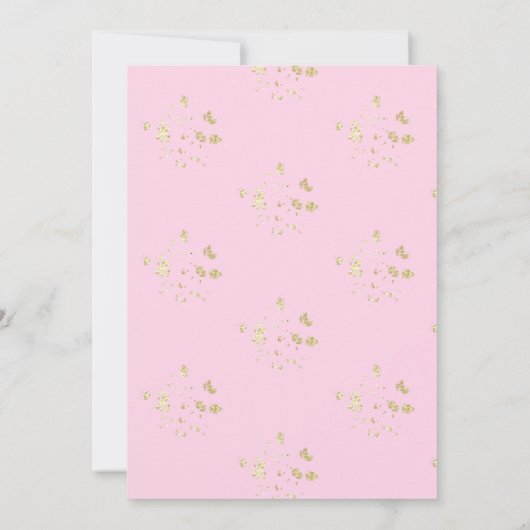 Rosa Elegant Sie bindet das Brautparty des Knotens Einladung (Rückseite)