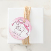 Rosa Elegant Sie bindet das Brautparty des Knotens Geschenkanhänger (Beispiel)