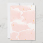 Rosa Elegant Wir sind auf Cloud Nine Girl Baby Dus Einladung (Rückseite)