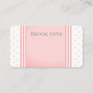 Rosa Elegante Abstrakt Swirl Classic Business Card Visitenkarte