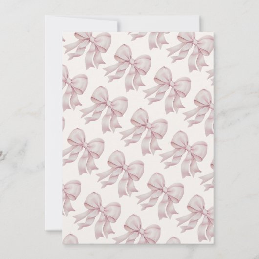 Rosa Elegante Bindung an das Brautparty des Knoten Einladung (Rückseite)