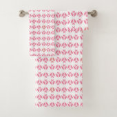 rosa, elegante Blume Badhandtuch Set (Insitu)