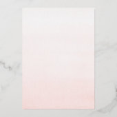 Rosa Elegante Blume Brautparty Folieneinladung (Rückseite)