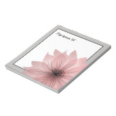 Rosa elegante Blume Notizblock (Rotiert)