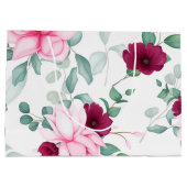 Rosa, elegante Blüte Große Geschenktüte (Rückseite)