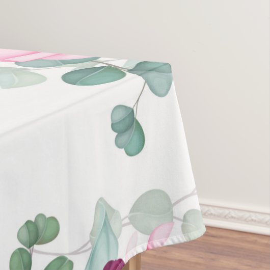 Rosa, elegante Blüte Tischdecke (Beispiel)