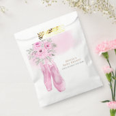 Rosa Elegante Blütenballerina Schuhe Babydusche Geschenktütchen (Versiegelt)