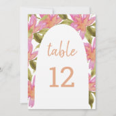 Rosa Elegante Boho Wasserfarben Ankündigung (Vorderseite)