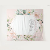 Rosa elegante Brautparty-Kulisse Wandteppich (Vorderseite (Horizontal))