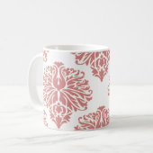 Rosa Elegante Damask Tasse (Vorderseite Links)