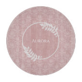 Rosa elegante Damaske Personalisierte Schneidplatt Schneidebrett (Vorderseite)